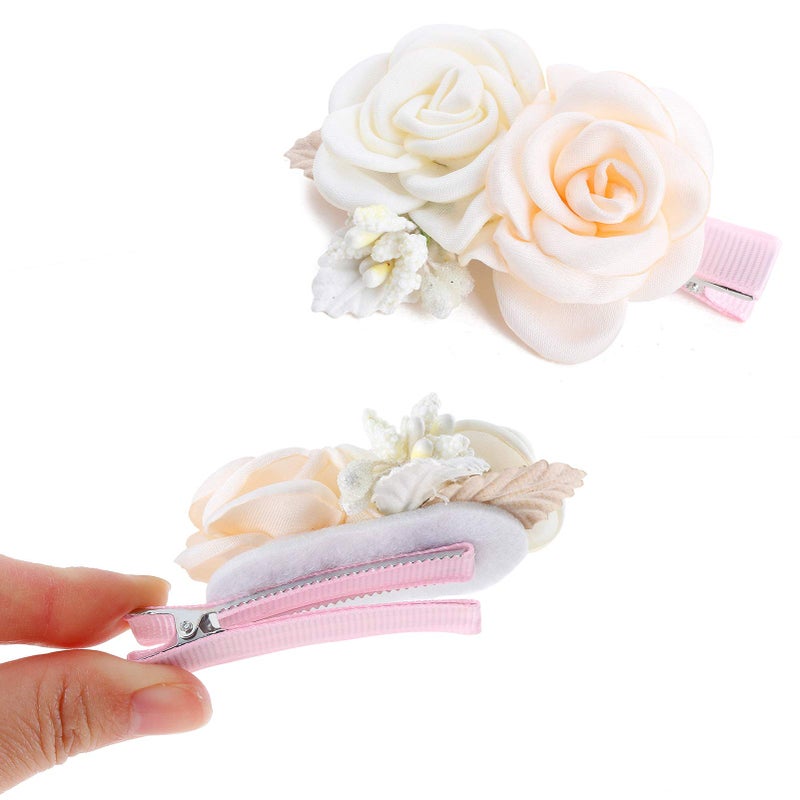 BFNAAgirl Flower Hair Clip BFNAAgirl Baby Girl Hair Bows Exquisite Hair Accessories Alligator Clips for Infants Toddlers Teen Kids Gift 6pcs/set - Image 4